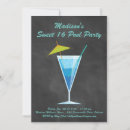 Search for chalkboard pool party invitations Tropical