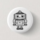 Search for cute robots badges Illustration