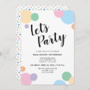 Search for rainbow confetti invitations Dots