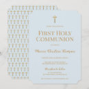 Search for blue first communion invitations Christian