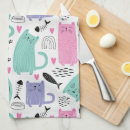 Search for cat cartoon tea towels Colourful