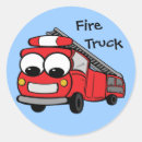 Search for cartoon truck stickers Fireman