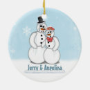 Search for snowman couple christmas tree decorations Snowflakes