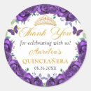 Search for purple sweet 16 stickers Quinceañera