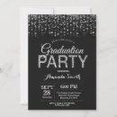Search for black and silver graduation invitations High school graduation