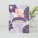 Search for girl christening invitations Purple