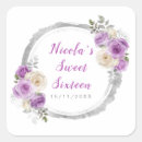 Search for silver sweet sixteen stickers Watercolor