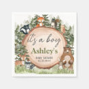 Search for woodland baby shower napkins Rustic