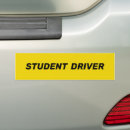 Search for student driver bumper stickers Black