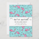 Search for flamingo moving announcement cards Tropical