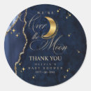 Search for blue gold baby shower stickers Moon