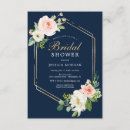 Search for navy and gold bridal shower invitations Blush