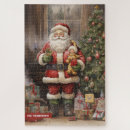 Search for vintage christmas tree puzzles Santa claus