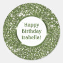 Search for green sparkle stickers Birthday