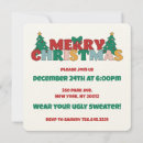 Search for pine tree christmas invitations Red green