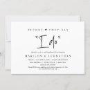 Search for before they say i do invitations Black and white
