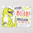 Search for t rex birthday invitations Colourful