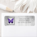 Search for butterfly return address labels Purple