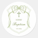 Search for green bow stickers Baptism