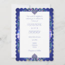 Search for royal blue wedding reception invitations Elegant