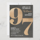 Search for 97th birthday invitations Gold