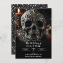 Search for skull wedding invitations Dark