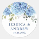 Search for blue hydrangeas wedding stickers Botanical