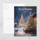 Search for snow scene postcards Reindeer