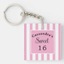 Search for sweet sixteen key rings Girly