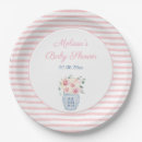 Search for floral baby shower plates Watercolor