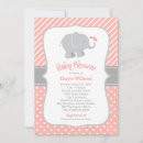 Search for coral and grey baby shower invitations Pink