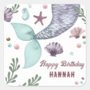 Search for mermaid birthday stickers Whimsical
