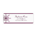 Search for snowflake birthday return address labels Purple