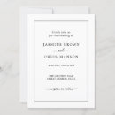 Search for classic elegant wedding invitations Simple