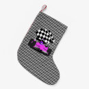 Search for race car christmas stockings Chequered flag