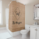 Search for burlap shower curtains Monogrammed