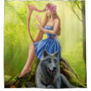 Search for wolf shower curtains Dog