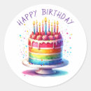 Search for birthday cake stickers Rainbow