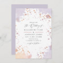 Search for purple and rose gold wedding invitations Trendy