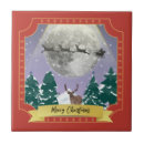 Search for vintage christmas santa tiles Sleigh