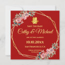 Search for geometric wedding save the dates Watercolor flowers