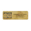 Search for antique map return address labels Distressed