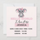 Search for bear birth announcement cards Pink