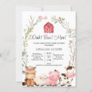 Search for rustic farm baby shower invitations Barnyard animals