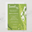 Search for green sweet 16 invitations Sixteen