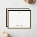 Search for gold initials note cards Border