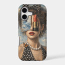 Search for woman portrait iphone cases Blue