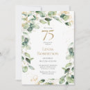 Search for 75th birthday invitations Botanical