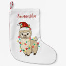 Search for llama christmas stockings Trendy