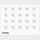 Search for simple monogram stickers Blue